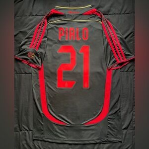 Pirlo #21 AC Milan Black S-L Third Retro 2006 Soccer Jersey